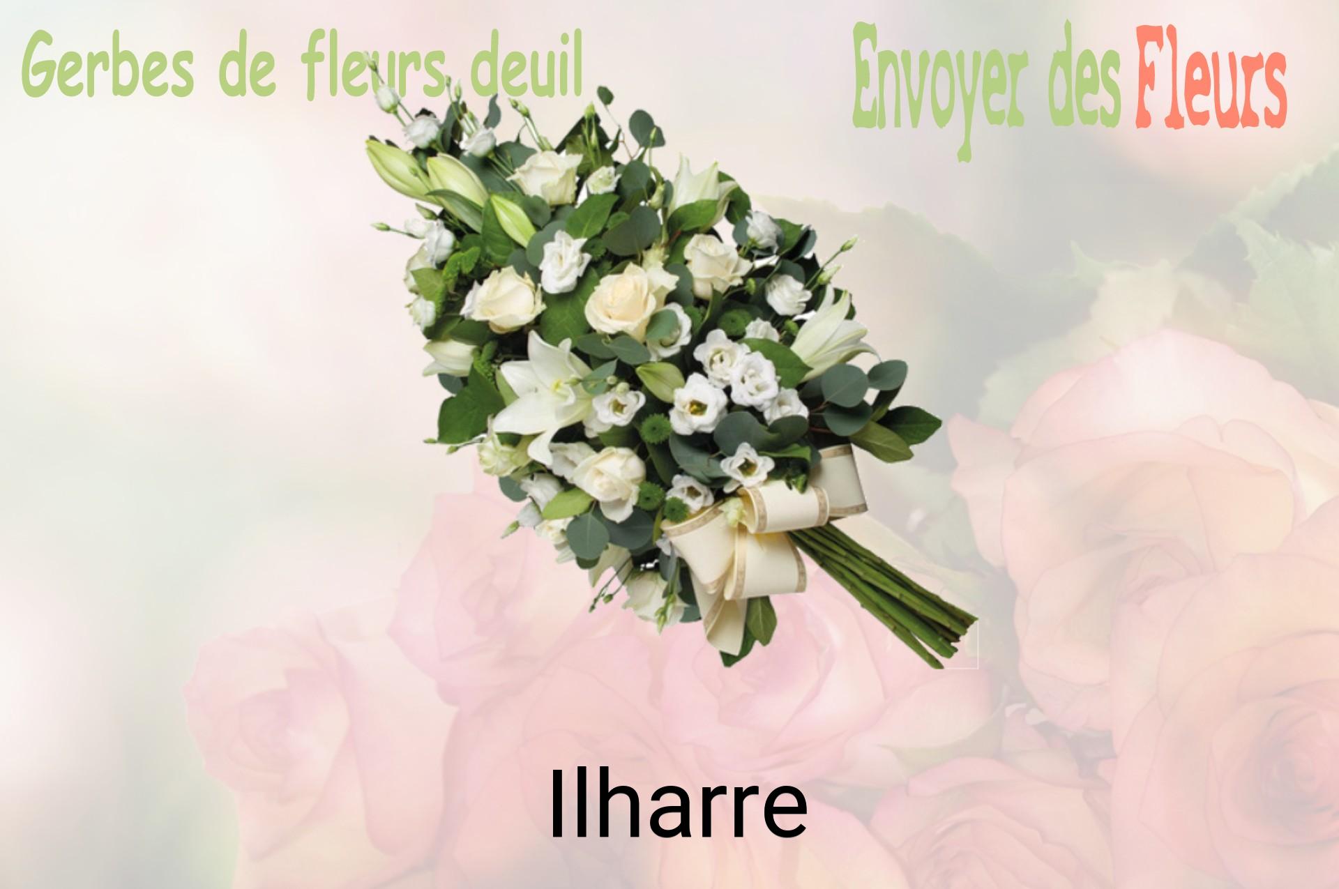 Gerbe de fleurs de deuil livrée à Ilharre